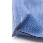 Loewe Clutch T Pouch Anagram Linen Blue Leather — view 8