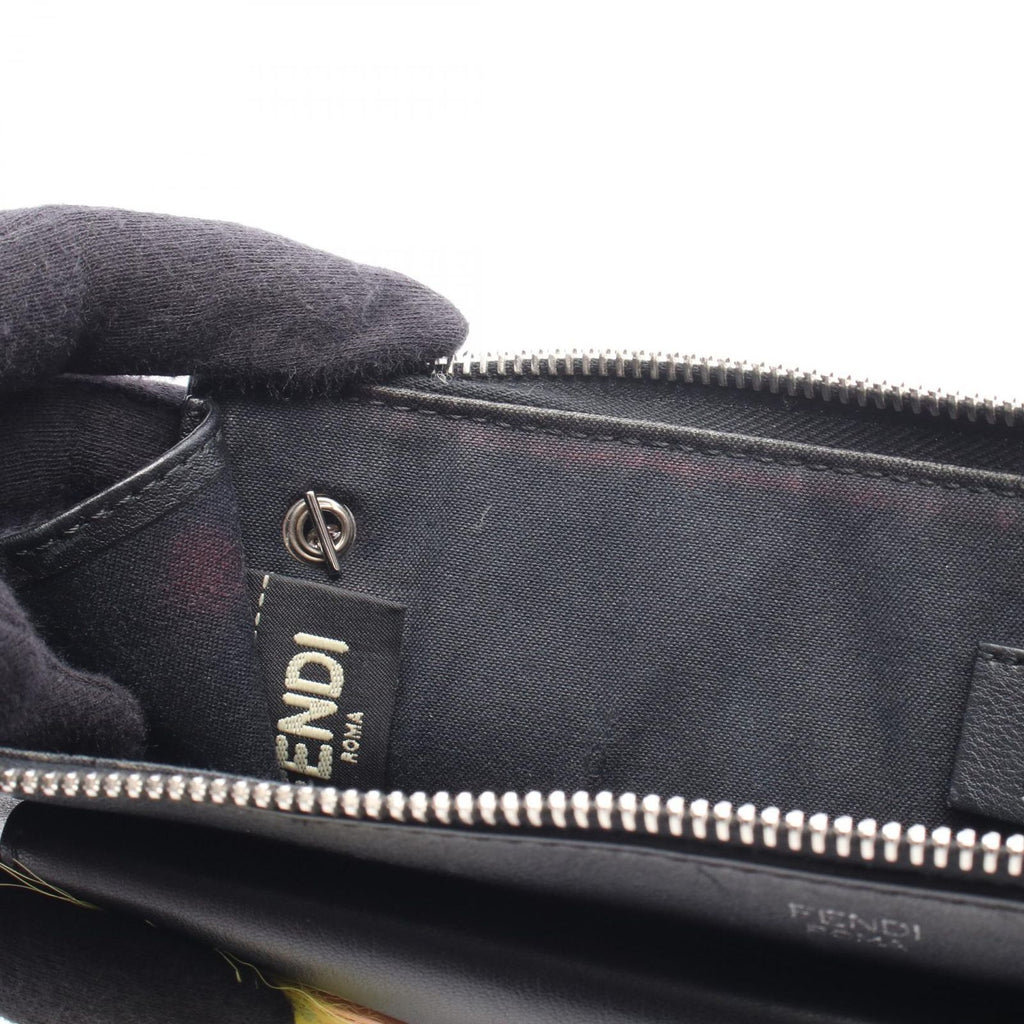 Fendi Shoulder Bag Bugs Mon Star Black Leather — view 5