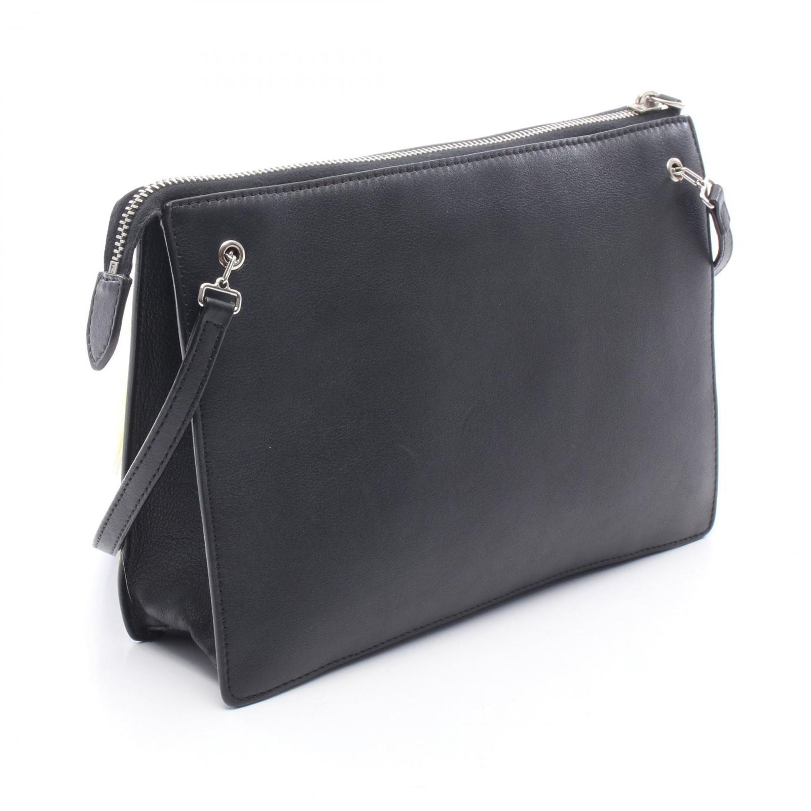 Fendi Shoulder Bag Bugs Mon Star Black Leather — view 2