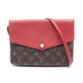 Louis Vuitton Shoulder Bag Monogram Cerise Canvas Leather