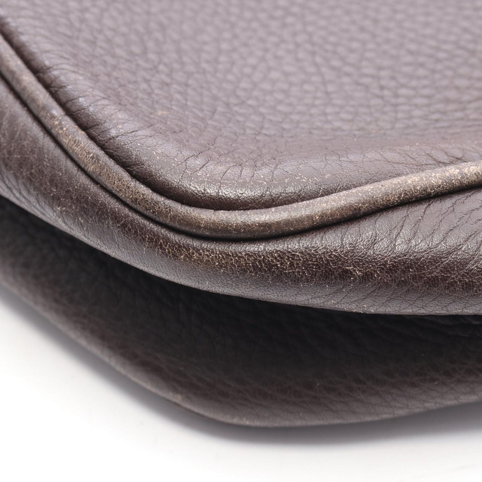 Gucci Shoulder Bag Dark Brown Leather — view 9