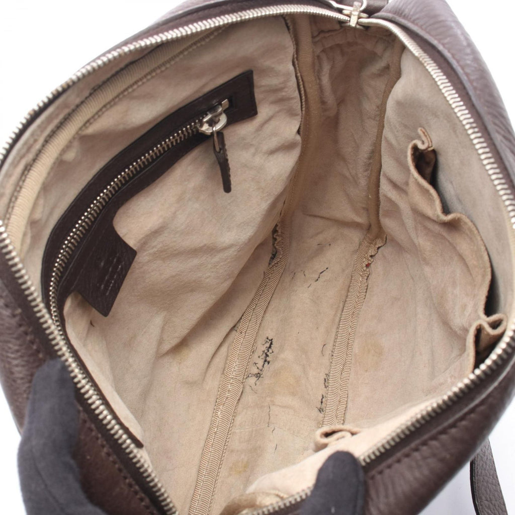 Gucci Shoulder Bag Dark Brown Leather — view 3