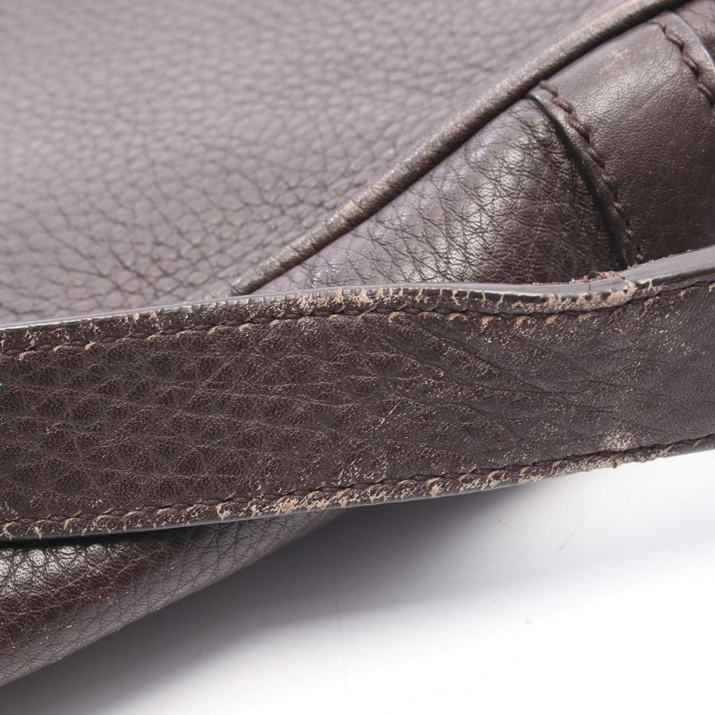 Gucci Shoulder Bag Dark Brown Leather — view 8