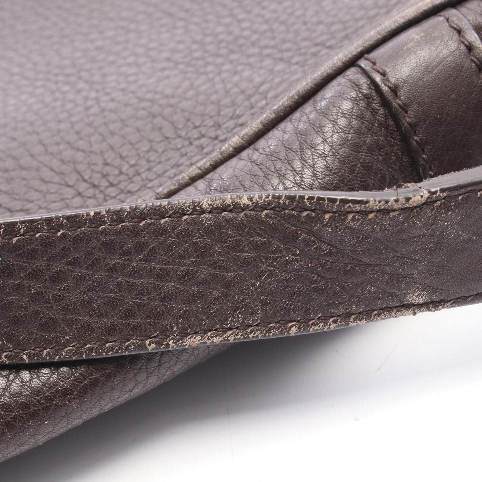 Gucci Shoulder Bag Dark Brown Leather — view 8