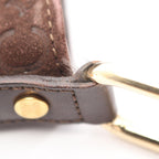 Celine Shoulder Bag C Blason Dark Brown Suede Leather — view 6