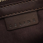 Celine Shoulder Bag C Blason Dark Brown Suede Leather — view 4