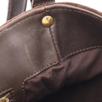 Celine Shoulder Bag C Blason Dark Brown Suede Leather — view 5