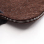 Celine Shoulder Bag C Blason Dark Brown Suede Leather — view 8