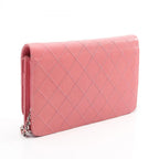 Chanel Shoulder Bag Quilted Pink Caviar Leather Chain Wallet — view 2