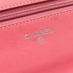Chanel Shoulder Bag Quilted Pink Caviar Leather Chain Wallet — view 4