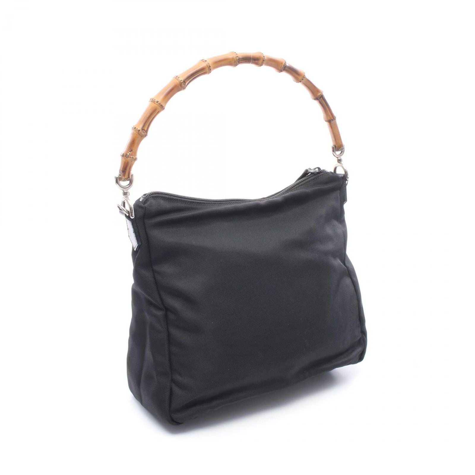 Gucci Bamboo 2-Way Black Canvas Leather Shoulder — view 2
