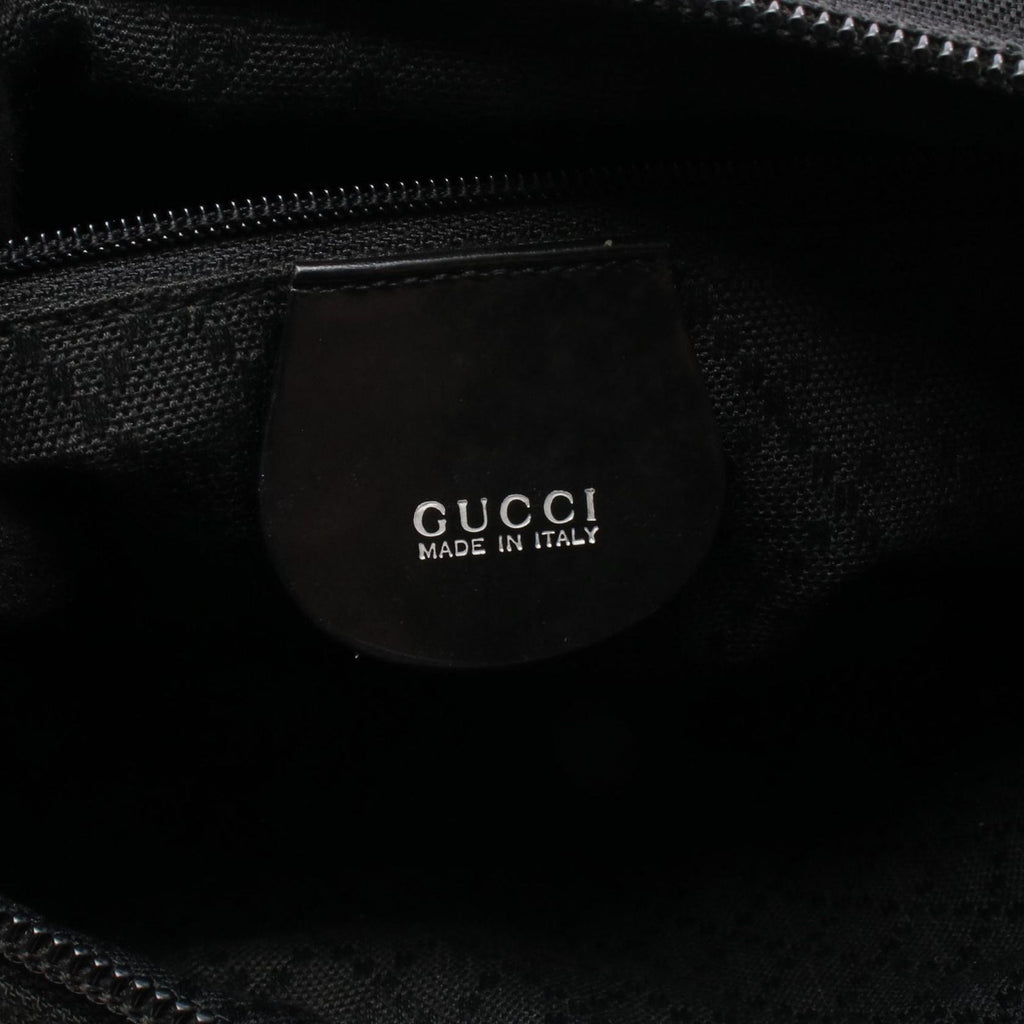 Gucci Bamboo 2-Way Black Canvas Leather Shoulder — view 4