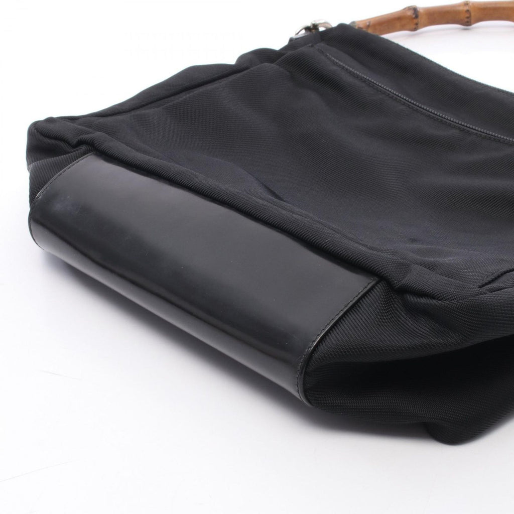 Gucci Bamboo 2-Way Black Canvas Leather Shoulder — view 8