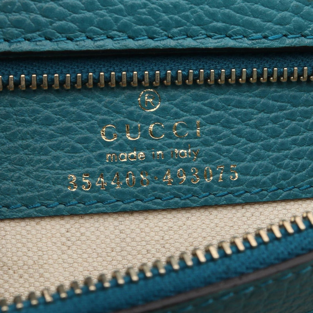 Gucci Tote Swing Blue Leather — view 4