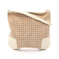 Loewe Shoulder Bag Perforated Brown Ivory Suede Leather Anagram