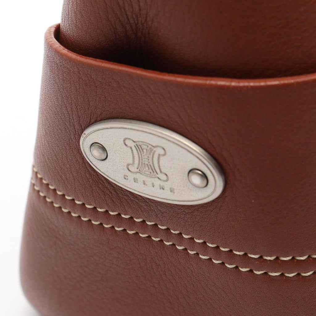 Celine Handbag Boogie Bag Brown Leather — view 9