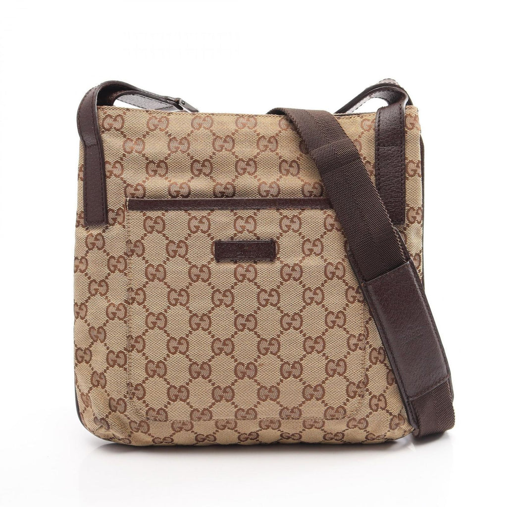 Gucci Shoulder Bag GG Canvas Beige Brown