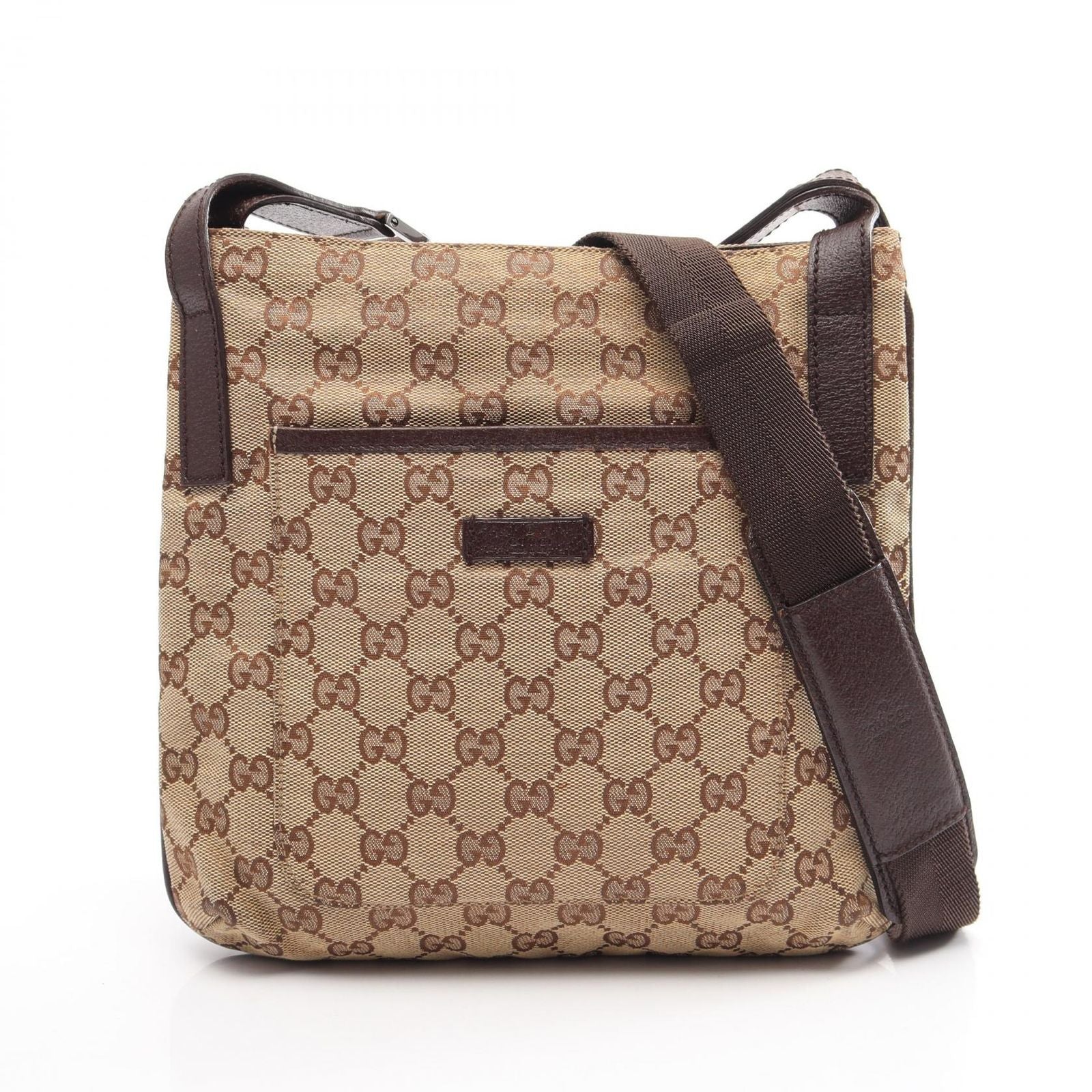 Gucci Shoulder Bag GG Canvas Beige Brown