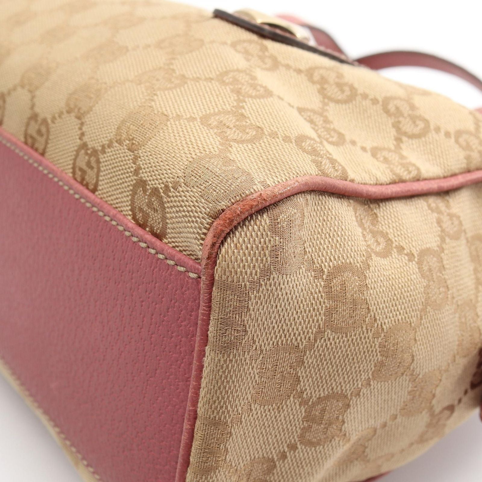 Gucci Handbag GG Canvas Beige Pink Mini Boston — view 6