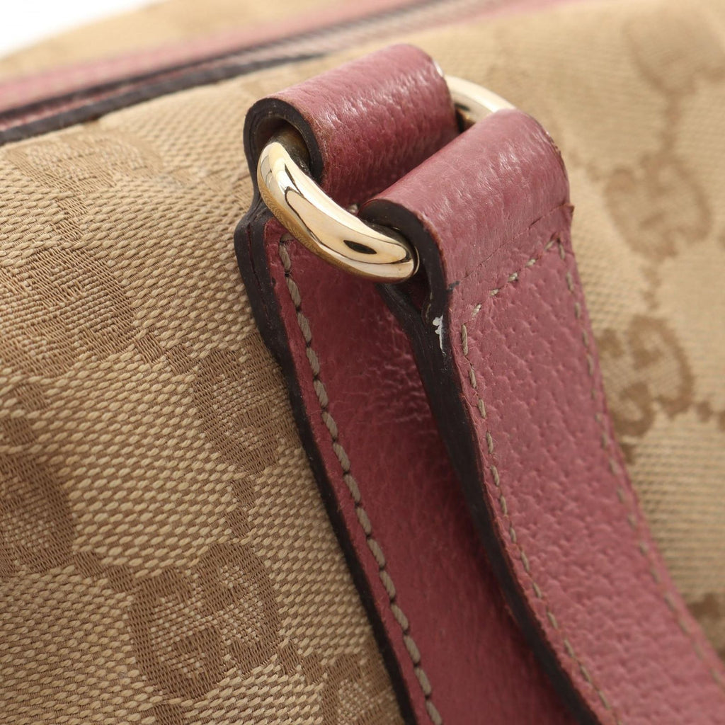 Gucci Handbag GG Canvas Beige Pink Mini Boston — view 8