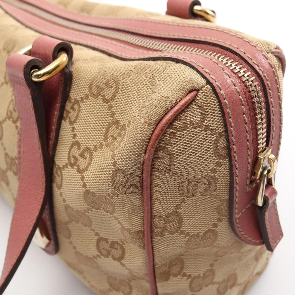 Gucci Handbag GG Canvas Beige Pink Mini Boston — view 5