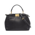 Fendi Handbag Mini Peekaboo 2-Way Black Leather