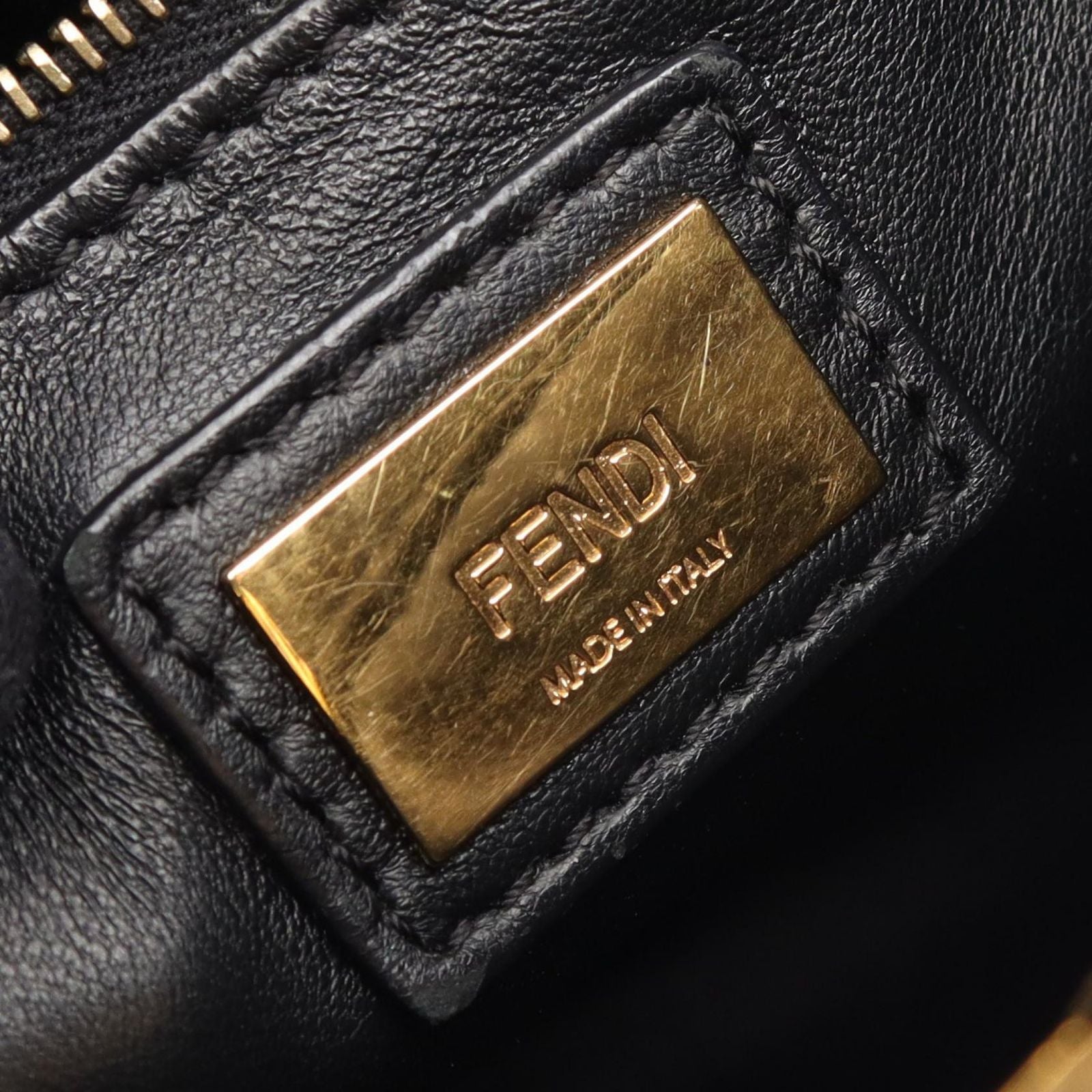 Fendi Handbag Mini Peekaboo 2-Way Black Leather — view 4
