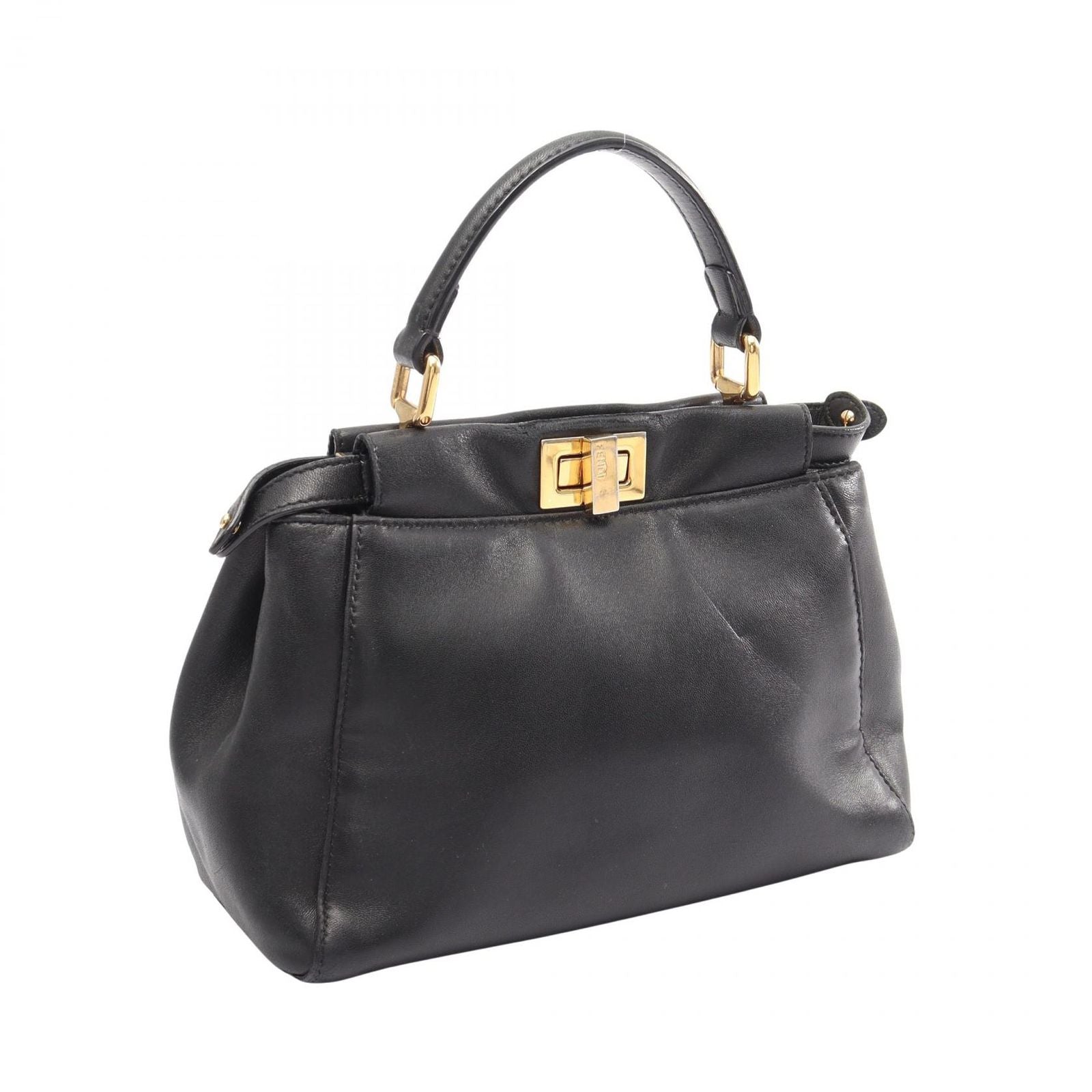 Fendi Handbag Mini Peekaboo 2-Way Black Leather — view 2