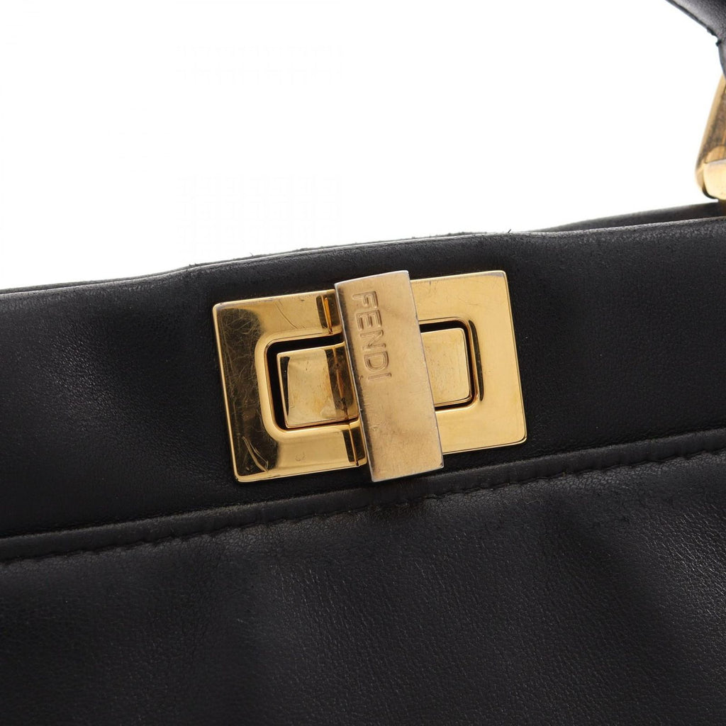 Fendi Handbag Mini Peekaboo 2-Way Black Leather — view 6