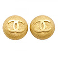 Chanel Earrings Vintage CC Logo Round