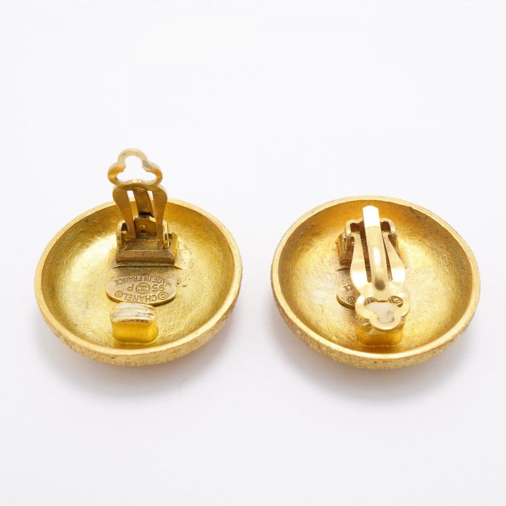 Chanel Earrings Vintage CC Logo Round — view 3