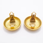 Chanel Earrings Vintage CC Logo Round — view 7