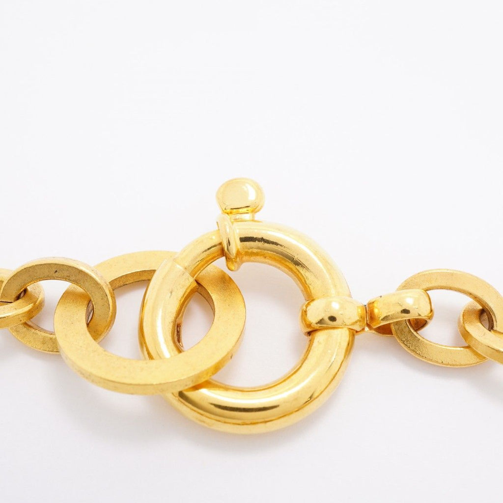 Chanel Necklace Vintage CC Logo Loupe Heart Motif Gold Plated — view 4
