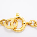 Chanel Necklace Vintage CC Logo Loupe Heart Motif Gold Plated — view 4