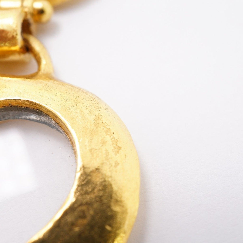 Chanel Necklace Vintage CC Logo Loupe Heart Motif Gold Plated — view 8