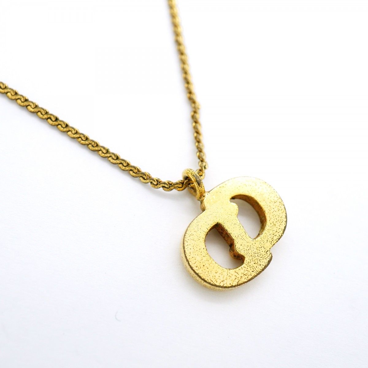 Dior Necklace CD Logo Gold Plated Rhinestone — view 2