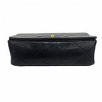 Chanel Shoulder Bag Quilted Lambskin Black Gold — view 3