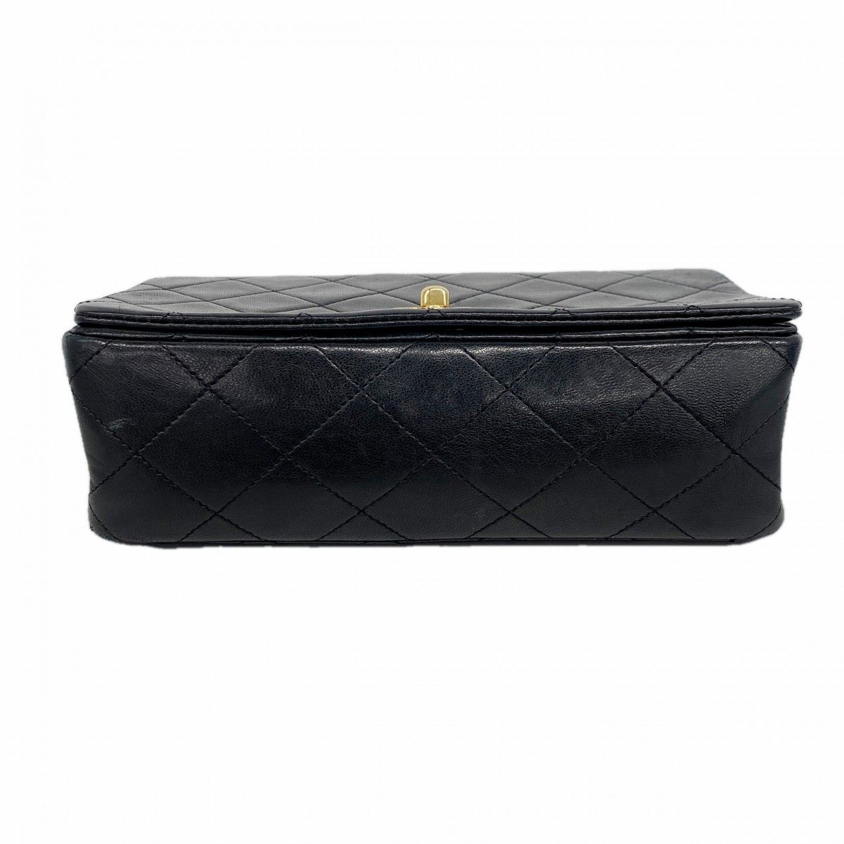 Chanel Shoulder Bag Quilted Lambskin Black Gold — view 3