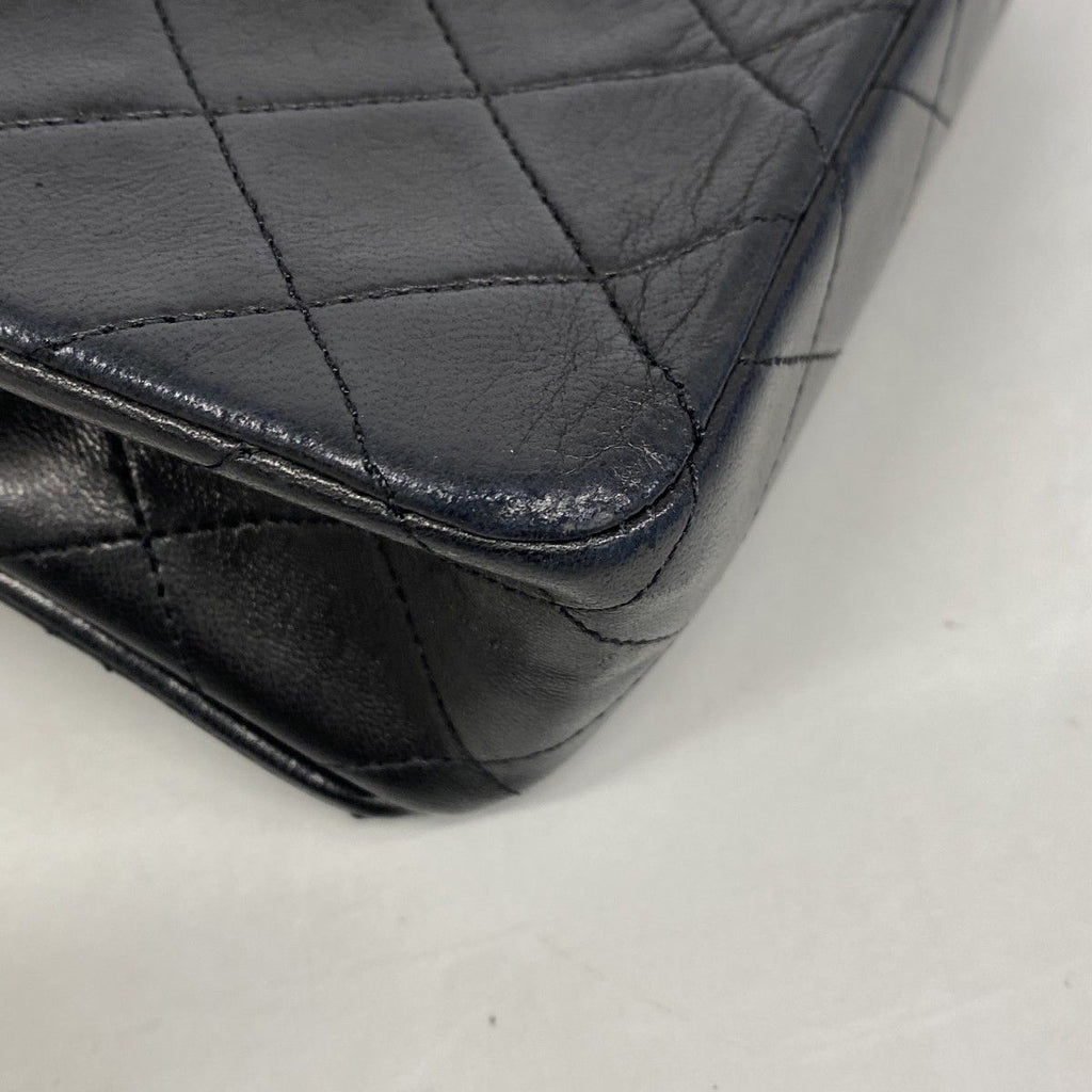 Chanel Shoulder Bag Quilted Lambskin Black Gold — view 6