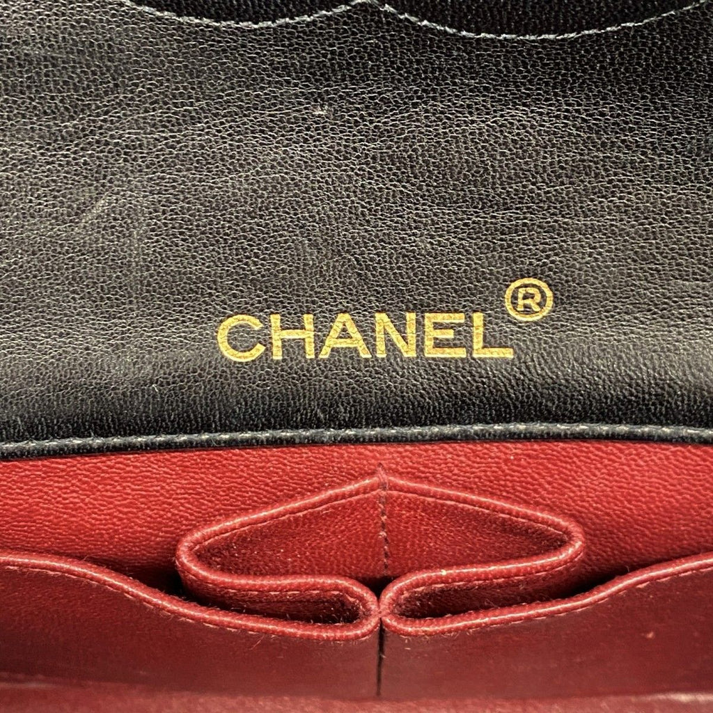 Chanel Shoulder Bag Quilted Lambskin Black Gold — view 5
