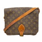 Louis Vuitton Shoulder Bag Monogram Cartouchiere GM Brown