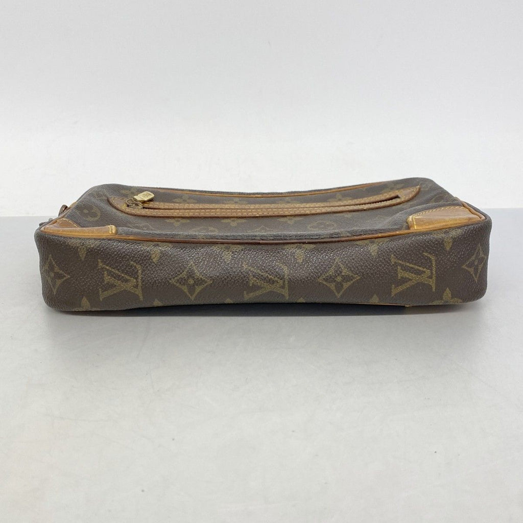 Louis Vuitton Clutch Monogram Marly Dragonne GM Brown — view 3