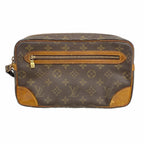 Louis Vuitton Clutch Monogram Marly Dragonne GM Brown