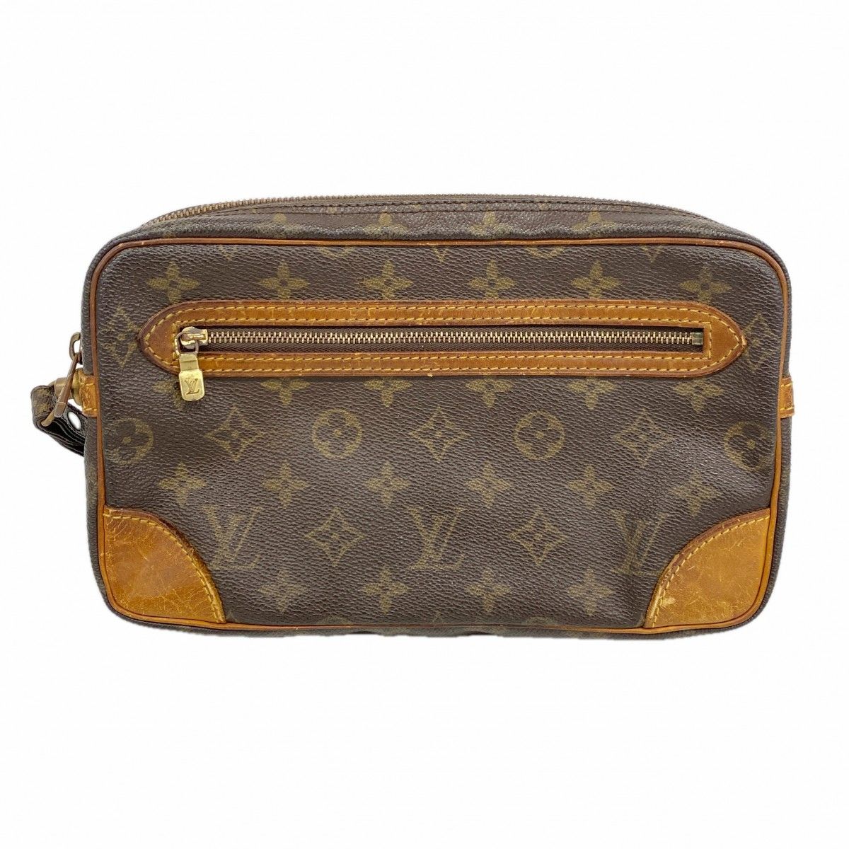 Louis Vuitton Clutch Monogram Marly Dragonne GM Brown
