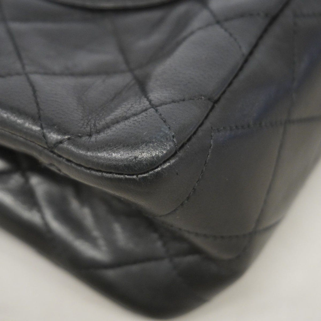 Chanel Shoulder Bag Quilted Lambskin Black Gold — view 6