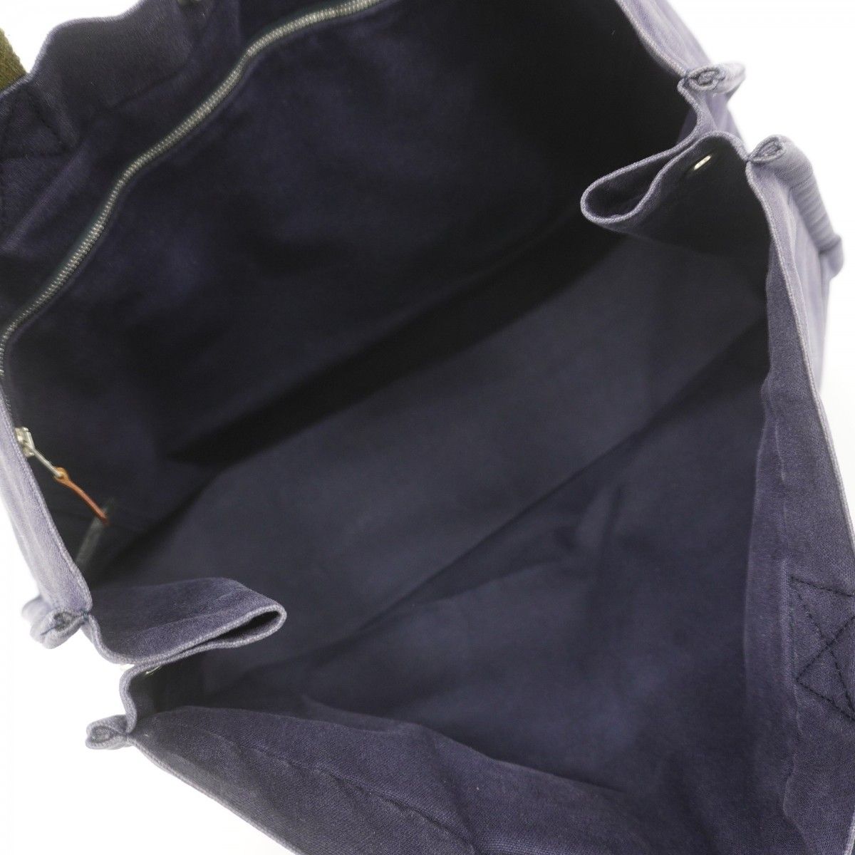 Hermes Tote Fourre Tout MM Canvas Navy Silver — view 4