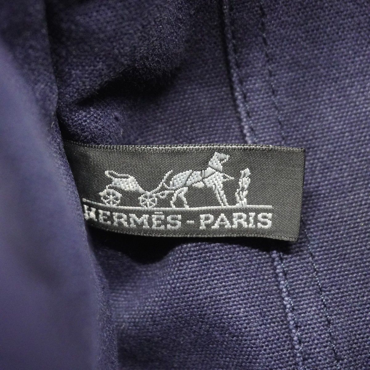 Hermes Tote Fourre Tout MM Canvas Navy Silver — view 5
