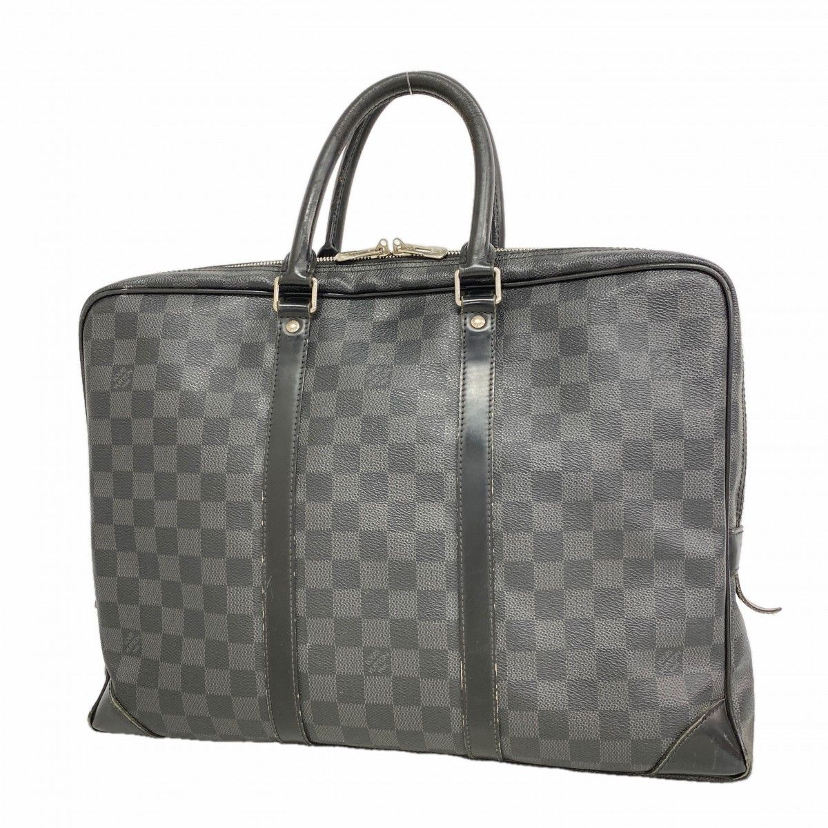 Louis Vuitton Briefcase Damier Graphite Porte Documents Voyage Black Gray