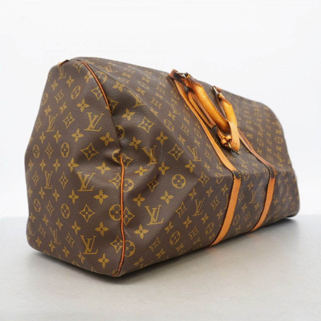 Louis Vuitton Boston Bag Monogram Keepall 55 Brown — view 2