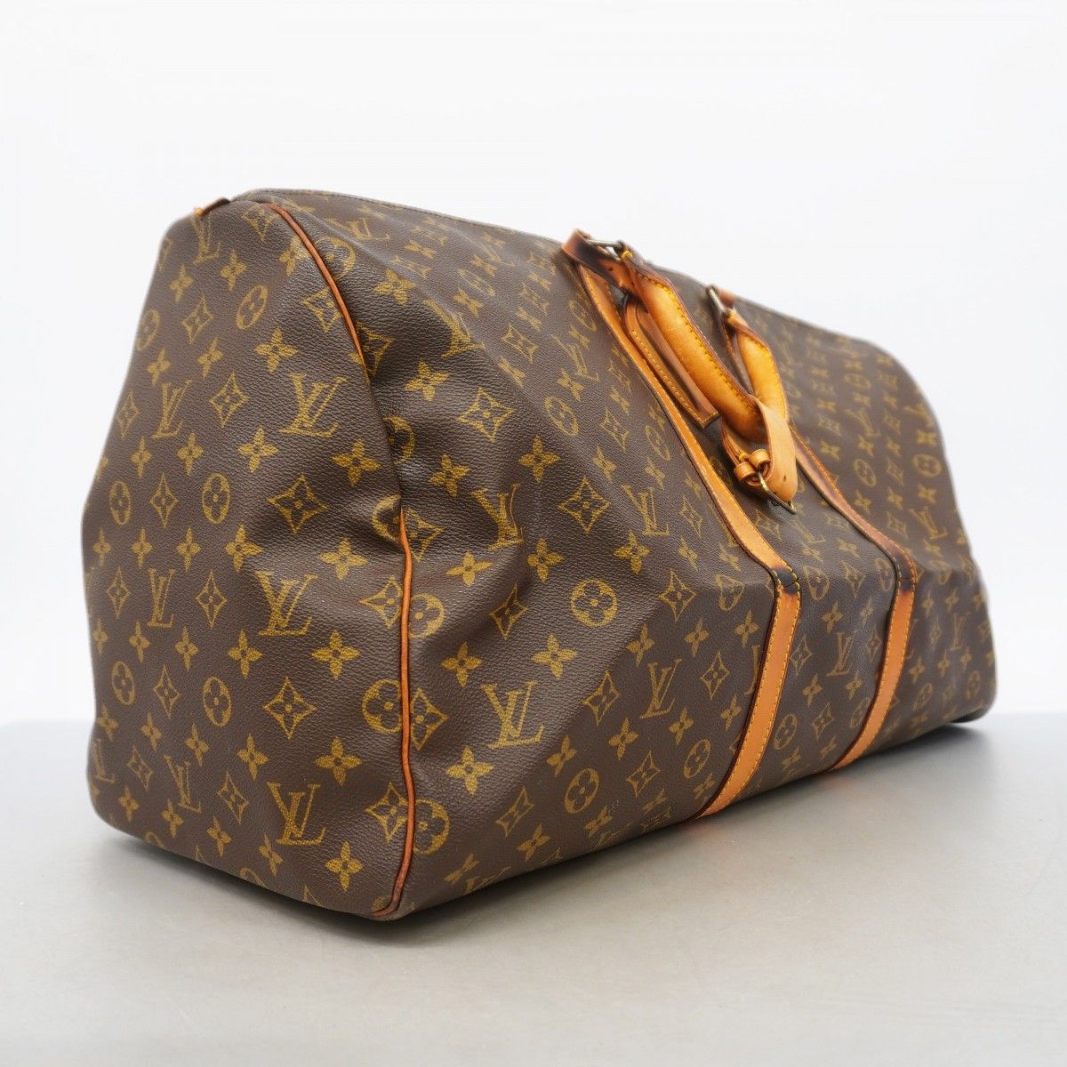 Louis Vuitton Boston Bag Monogram Keepall 55 Brown — view 2